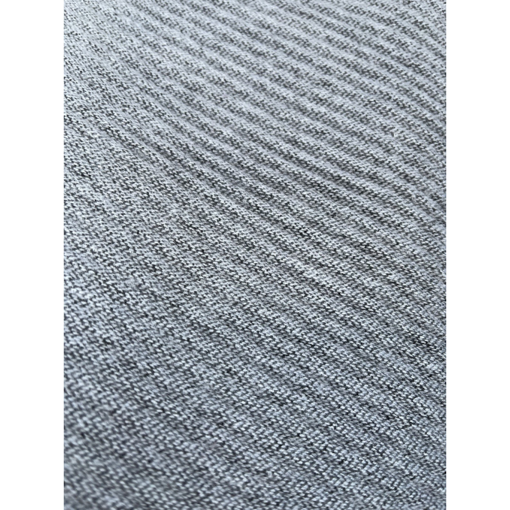Oversized Reversible Wool Wrap Shawl Gray Black 105 x 24 Minimalist - Picture 2 of 16